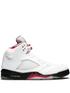 Jordan Air  5 Retro Fire Red Silver Tongue 2020 In White