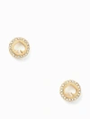 Kate Spade Spot The Spade Pave Halo Spade Studs In Clear/gold