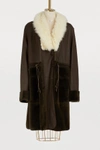 CHLOÉ Shearling coat,CHC18ACM03206 22U