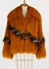 DRIES VAN NOTEN FAUX FUR COAT,10274 6121 954 GOLD