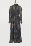 ZIMMERMANN SILK MAXI DRESS,4590DUNB/GFLA