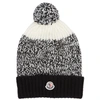 MONCLER PANELLED POMPOM KNITTED BEANIE