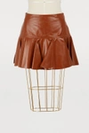 CHLOÉ LEATHER MINI SKIRT,CHC18ACJ03200/256