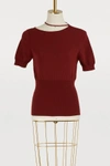 JACQUEMUS Dana cotton sweater,183KN22 183 61480 DARK RED