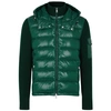 MONCLER GREEN WOOL AND SHELL JACKET