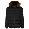 MONCLER MARQUE FUR-TRIMMED SHELL JACKET