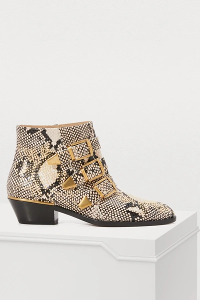 Chloé Susanna Ankle Boots In Multi