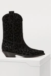 Dolce & Gabbana Leopard Cowboy Boots Women's Shoes In Black