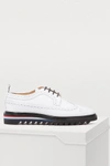 THOM BROWNE LEATHER DERBY SHOES,FFO002K-03542/100