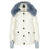 MONCLER CAREZZA FUR-TRIMMED QUILTED SHELL JACKET