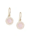 ASTLEY CLARKE Lace Agate & White Sapphire 18K Rose Goldplated Drop Earrings