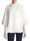 BECKEN LUXE POPLIN PONCHO BLOUSE,0400099261579