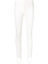 Moncler Stirrup Cuffs Slim-fit Trousers In White