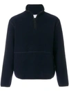 AMI ALEXANDRE MATTIUSSI HALF ZIPPED SWEATSHIRT