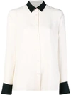 PS BY PAUL SMITH PS BY PAUL SMITH CONTRAST PANEL SHIRT - WHITE