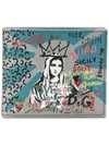 Dolce & Gabbana Madonna Print Wallet - Green In Grey