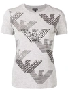 EMPORIO ARMANI printed & studded eagle T-shirt