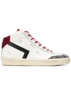 LEATHER CROWN LEATHER CROWN LEOPARD PRINT SNEAKERS - WHITE