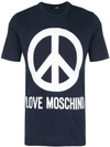 LOVE MOSCHINO LOVE MOSCHINO PRINTED T-SHIRT - BLUE