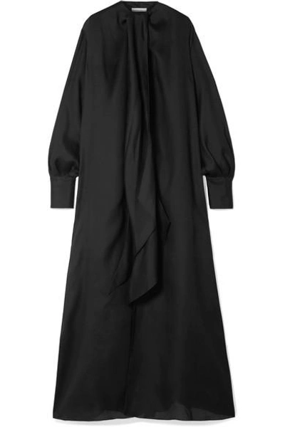 The Row Adesuwa High-neck Silk Gown In Black