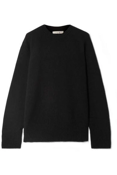 The Row Sibel Oversized Wool And Cashmere-blend Jumper In Black