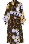 STINE GOYA MICAELA PRINTED SILK WRAP DRESS