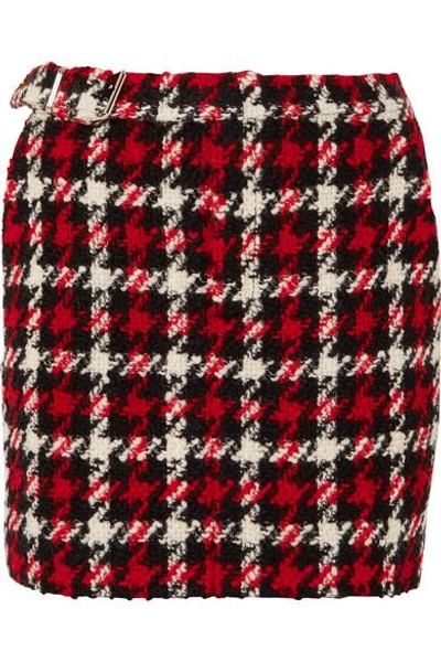 Mcq By Alexander Mcqueen Mcq Alexander Mcqueen Houndstooth Mini Skirt - Red In Multi