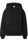 ACNE STUDIOS EMBROIDERED COTTON-JERSEY HOODIE
