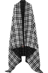 MELT KALPITA FRINGED CHECKED WOOL AND QUILTED COTTON WRAP