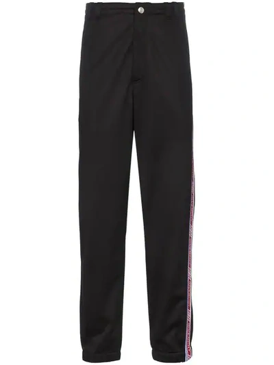 Givenchy 4g Side Band Track-pants In 001 Black