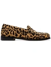 RE/DONE RE/DONE LEOPARD PRINT FABRIC FLAT LOAFERS - NEUTRALS