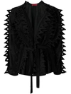 DI LIBORIO DI LIBORIO SERRATED DETAIL BELTED JACKET - BLACK