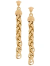 VERSACE TWISTED CHAIN EARRINGS