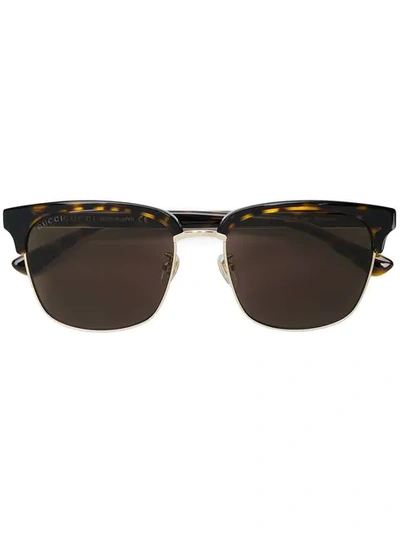 Gucci Eyewear Square Shaped Sunglasses - Brown