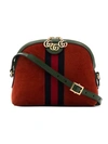 GUCCI RED OPHIDIA SUEDE CROSS BODY BAG