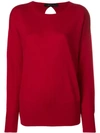 FEDERICA TOSI FEDERICA TOSI ROUND NECK KNIT TOP - RED