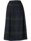 STEPHAN SCHNEIDER STEPHAN SCHNEIDER CHECKED CHIGNON SKIRT - BLUE