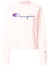 CHAMPION CHAMPION LOGO PRINT SWEATSHIRT - PINK