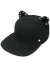 KARL LAGERFELD CHOUPETTE CHAIN EMBELLISHED CAP