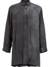 YOHJI YAMAMOTO YOHJI YAMAMOTO LONG LENGTH SHIRT - GREY