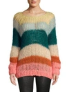 MAIAMI Mohair Multicolored Stripe Sweater