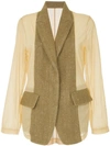 UMA WANG contrast panel blazer