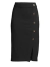 DKNY Knit Bodycon Button Skirt