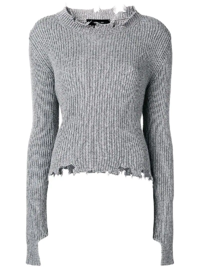 Federica Tosi Destroyed Sweater In Grey