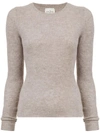 LE KASHA LE KASHA LONG-SLEEVE FITTED SWEATER - BROWN
