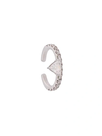 Anita Ko Luxe Triangle Diamond Ear Cuff In Whtgld
