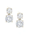 ADRIANA ORSINI 18K GOLDPLATED STERLING SILVER DOUBLE ROUND STUD EARRINGS,400099285910