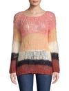 MAIAMI Mohair Blend Striped Sweater