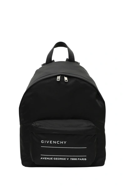 Givenchy Text Logo Backpack In Black