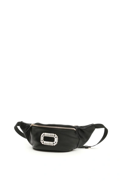 Roger Vivier Velvet Belty Viv Beltbag In Neronero